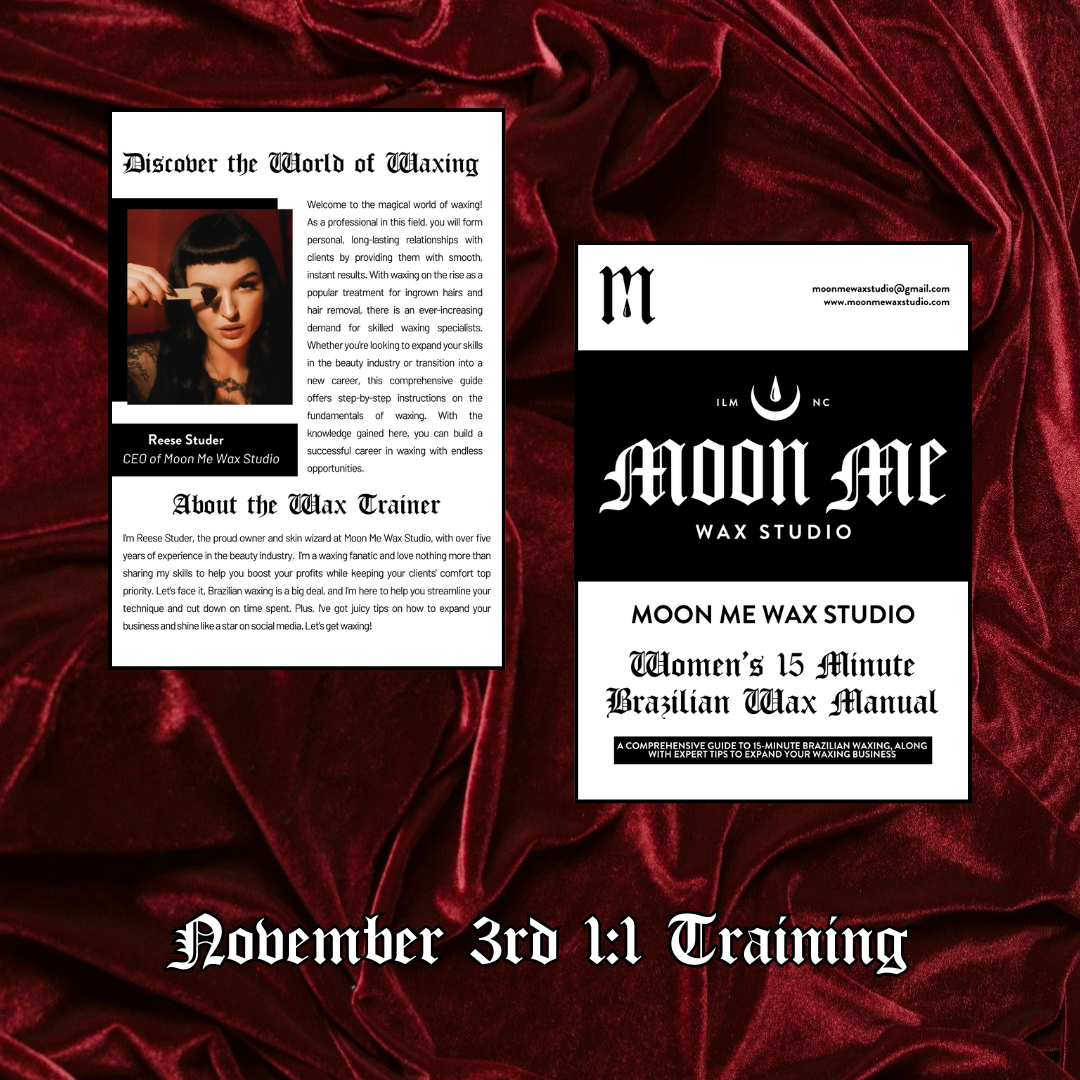 In Person Women's Brazilian Wax 1:1 Training - November 3rd, 2025